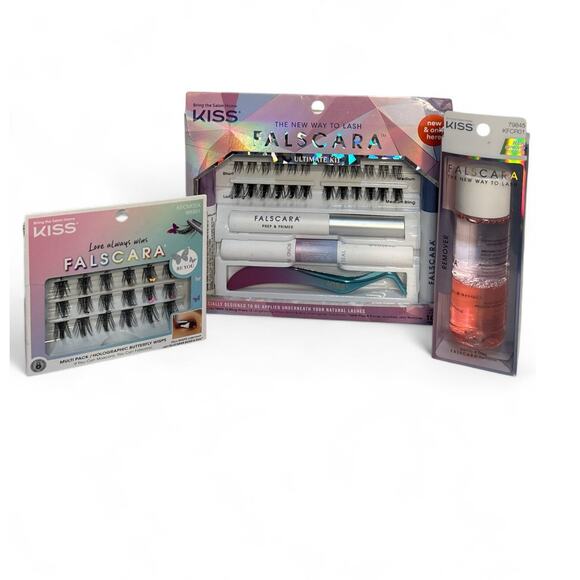 KISS Falscara Starter Lash Kit + Remover + Extra Lashes NWT - Picture 1 of 5